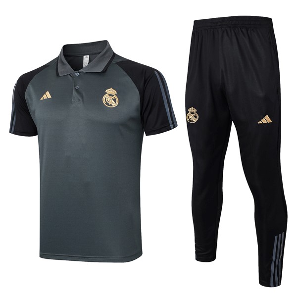 Polo Real Madrid Ensemble Complet 2024-25 Gris